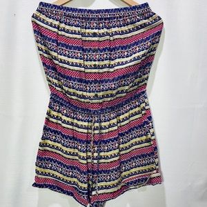 🌻 Tilly Full Tilt Aztec print strapless romper